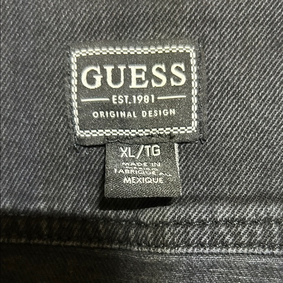 Guess Black Denim Jacket with Zipper Details - Picture 2 of 10